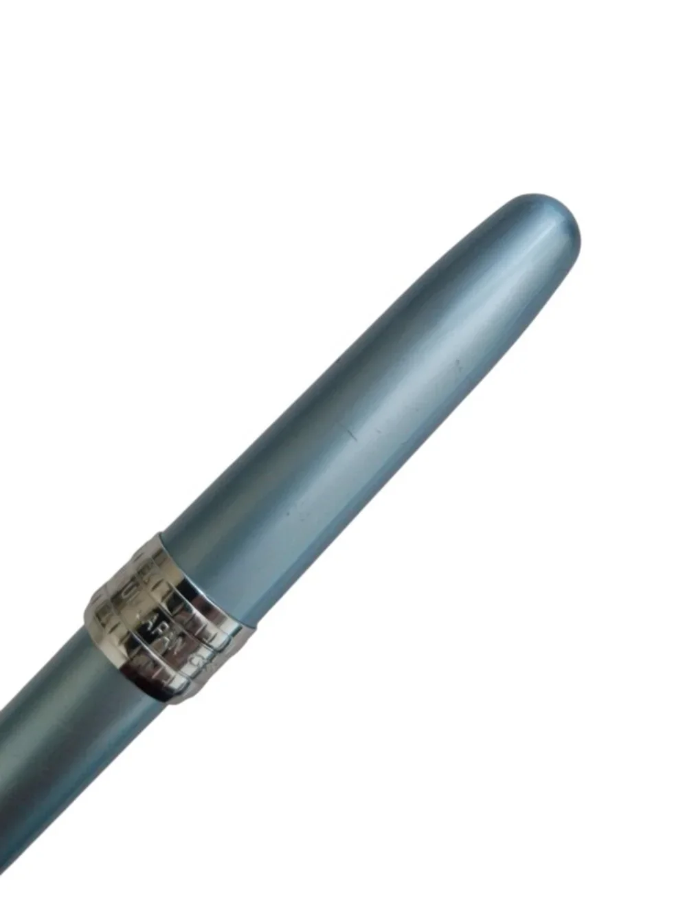 Platinum Plaisir Blue Aluminum Fountain Pen 02 Extra Fine Steel Nib Gently Used